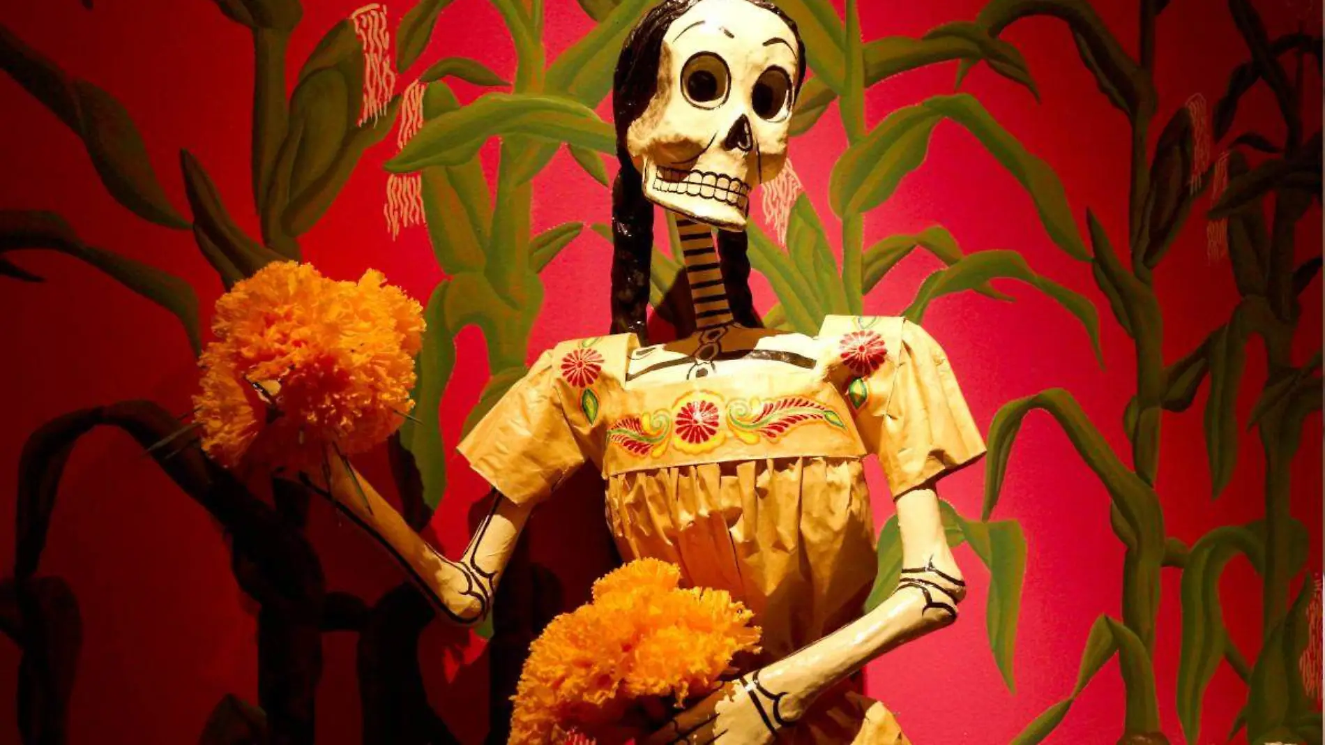 Escena de altar de Día de Muertos